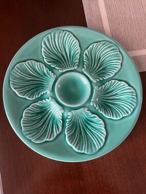 Franciscan Turquoise Shell Oyster Plate